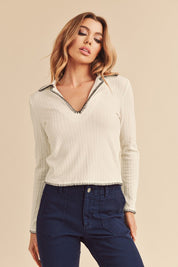 WHITE S Alexys Top | Tops Daverri Fashions