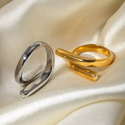 Stainless Steel Bypass Ring | Rings Daverri Fashions