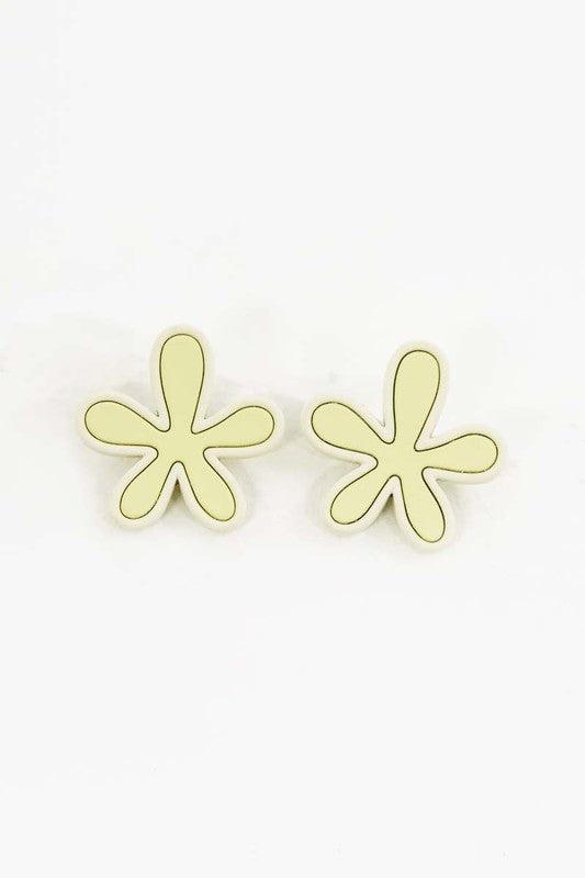 Flower Cloud Silver Post Earrings Earrings