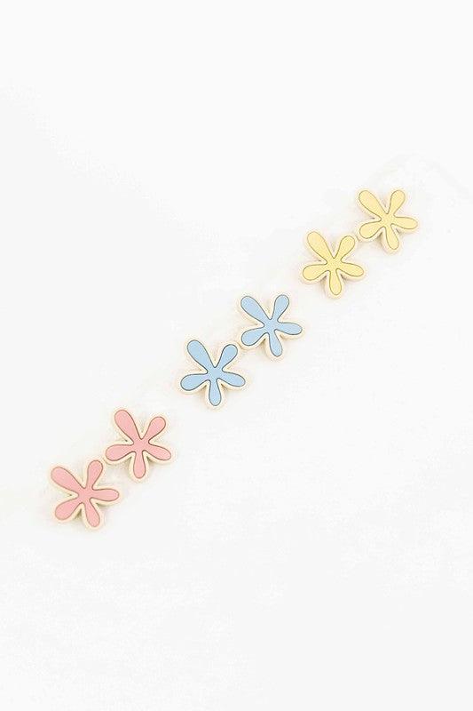 Flower Cloud Silver Post Earrings Earrings