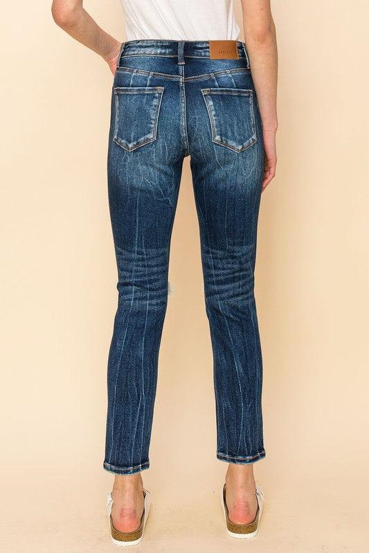 High Rise Stretch Distressed Ankle Jeans Jeans