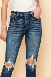 High Rise Stretch Distressed Ankle Jeans Jeans