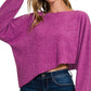 Zenana Ribbed Asymmetric Hem and Sleeve Top & Skirt Set Outfit Sets