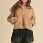 Drea Half-Zip Hoodie LATTE Hoodies