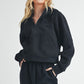 Drea Half-Zip Hoodie BLACK S Hoodies
