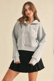 Drea Half-Zip Hoodie | Hoodies Daverri Fashions