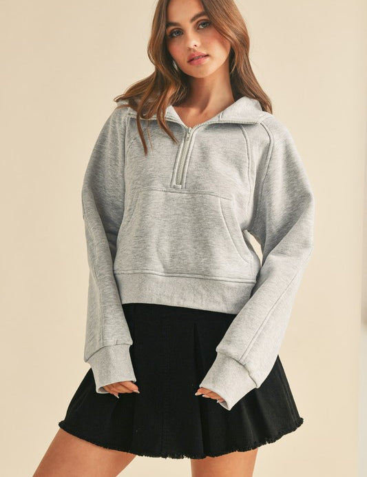 Drea Half-Zip Hoodie | Hoodies Daverri Fashions