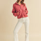 Drea Half-Zip Hoodie BERRY Hoodies