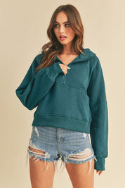 Drea Half-Zip Hoodie | Hoodies Daverri Fashions