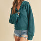 Drea Half-Zip Hoodie TEAL Hoodies
