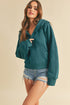 Drea Half-Zip Hoodie TEAL Hoodies