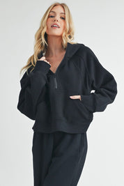 Drea Half-Zip Hoodie | Hoodies Daverri Fashions