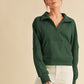 Aemi + Co Funnel Neck Half Zip Sweatshirt FOREST S Sweatshirts