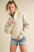 Aemi + Co Funnel Neck Half Zip Sweatshirt BONE S Sweatshirts