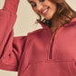 Aemi + Co Funnel Neck Half Zip Sweatshirt BERRY S Sweatshirts