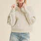 Aemi + Co Funnel Neck Half Zip Sweatshirt HEATHER BONE S Sweatshirts