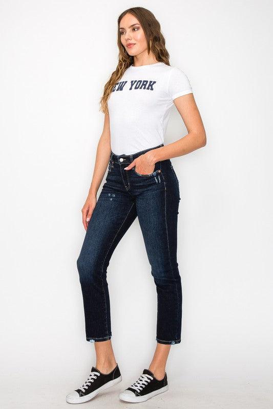 Plus Size High Rise Skinny Straight Jeans Jeans