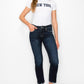 Plus Size High Rise Skinny Straight Jeans DARK STONE WASH Jeans