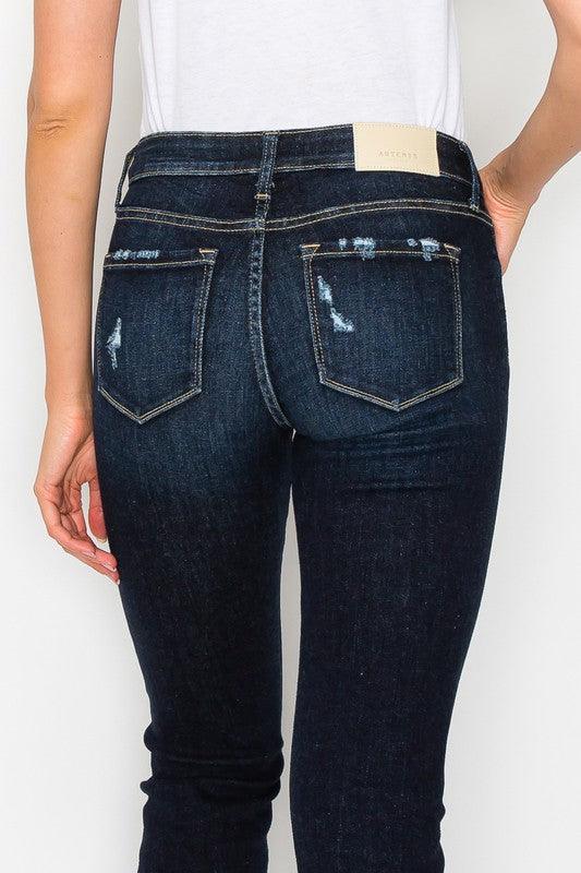 Plus Size High Rise Skinny Straight Jeans Jeans