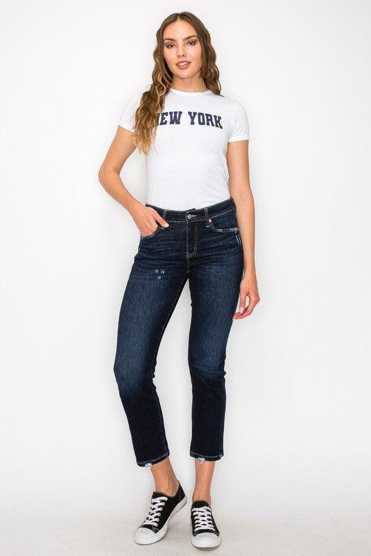 Plus Size High Rise Skinny Straight Jeans Jeans