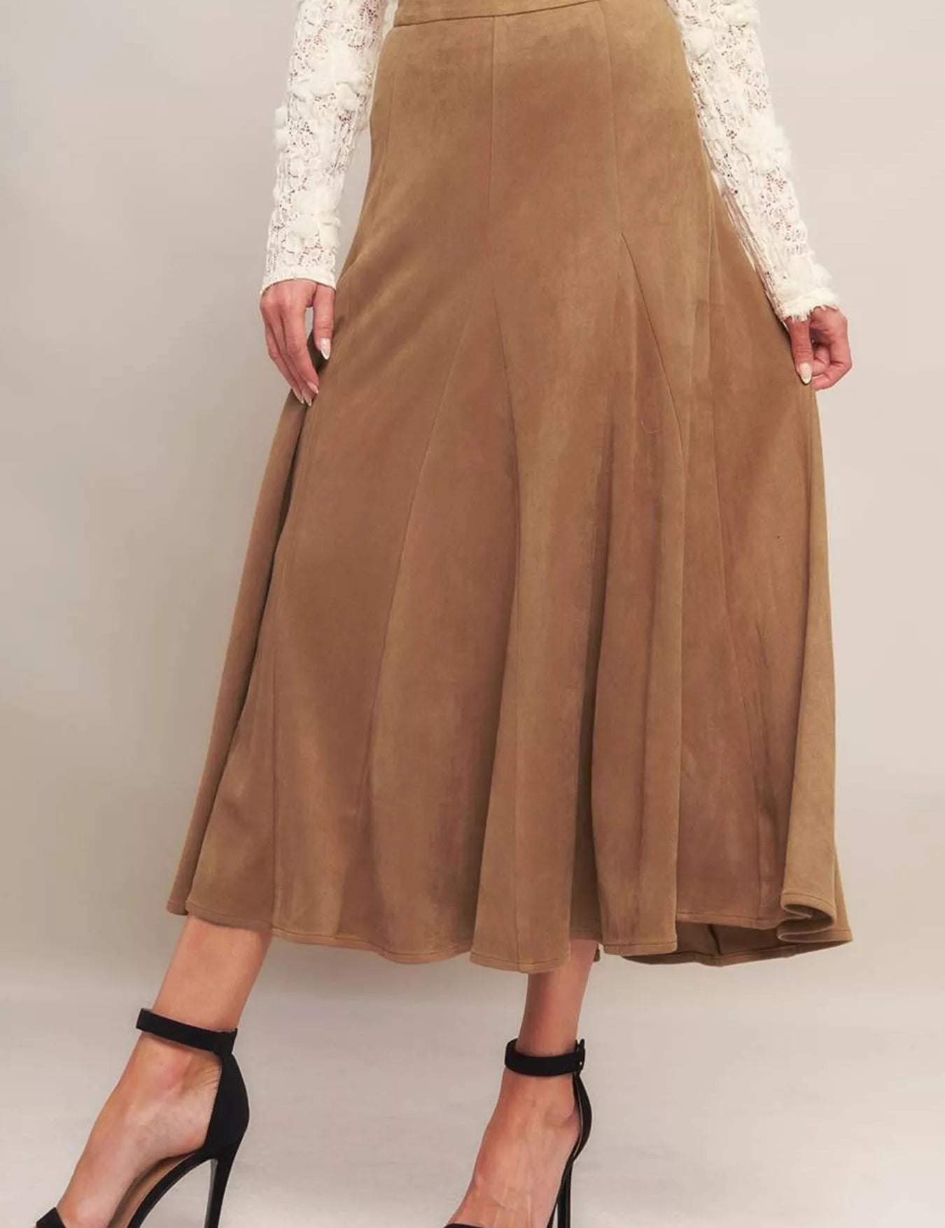 Flowy A-Line Midi Skirt | Skirts Daverri Fashions