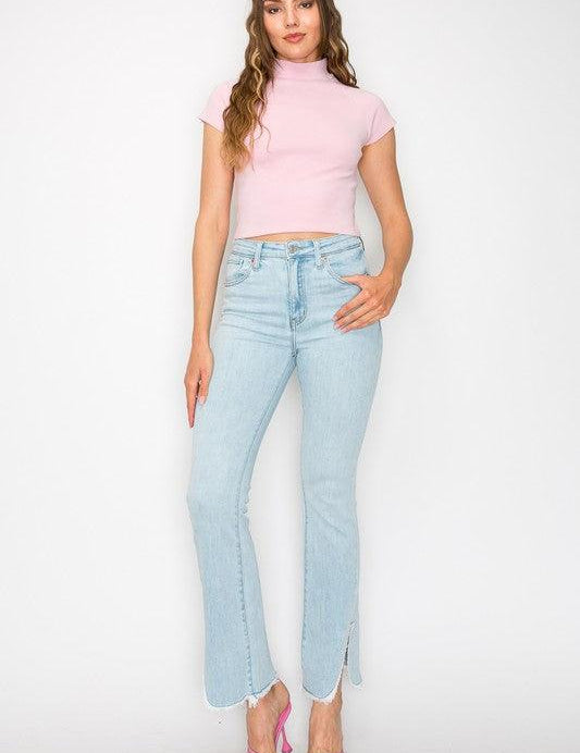 HIGH RISE BOOT CUT JEANS