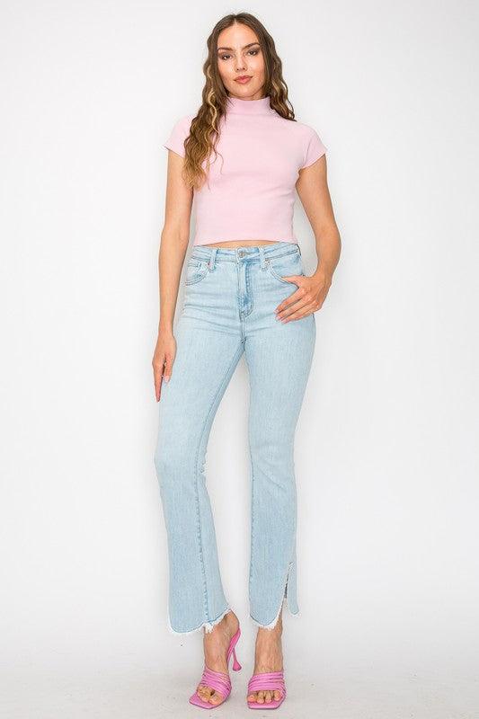 HIGH RISE BOOT CUT JEANS