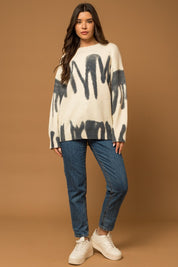 Gilli Long Sleeve Spray Print Sweater Sweaters