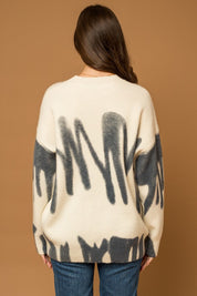 Gilli Long Sleeve Spray Print Sweater Sweaters