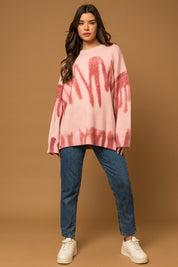 Gilli Long Sleeve Spray Print Sweater Sweaters