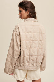 Quilted Denim Jacket Jackets