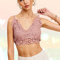 Crochet Lace Bralette Top MAUVE Bralette Tops