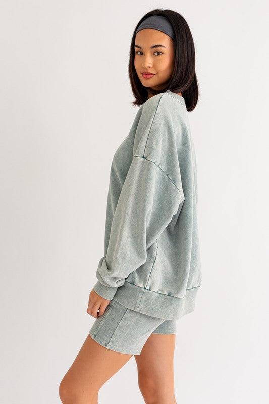 Washed Oversized Pullover Sweatshirt Sweatshirts