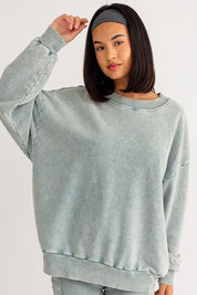 Washed Oversized Pullover Sweatshirt Sweatshirts