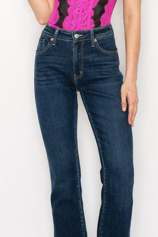 HIGH RISE SKINNY BOOTCUT JEANS