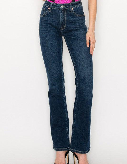 HIGH RISE SKINNY BOOTCUT JEANS