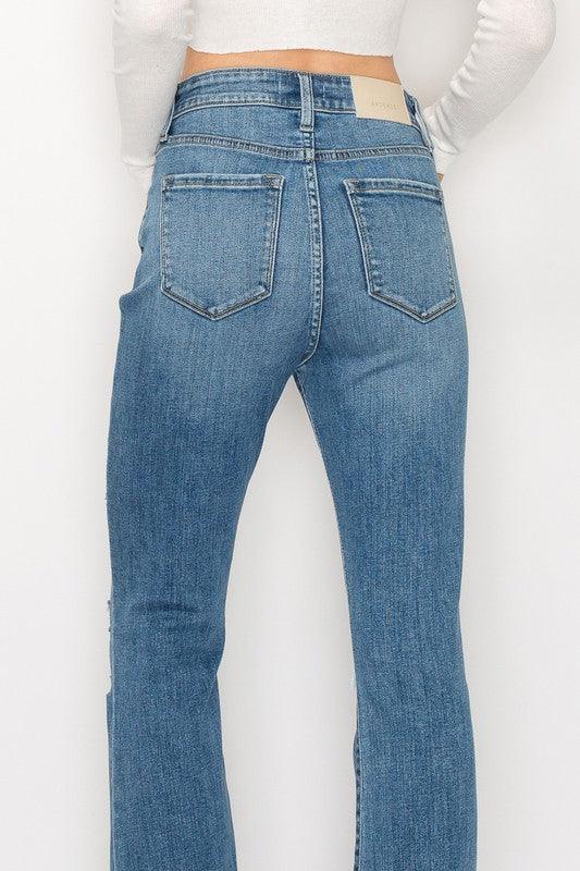 PLUS SIZE - HIGH RISE SKINNY BOOTCUT JEANS