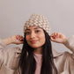 Zigzag Knit Beanie - DAVERRI FASHIONS