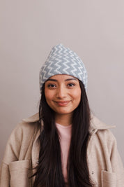 Blue OS Zigzag Knit Beanies | Daverri Fashions