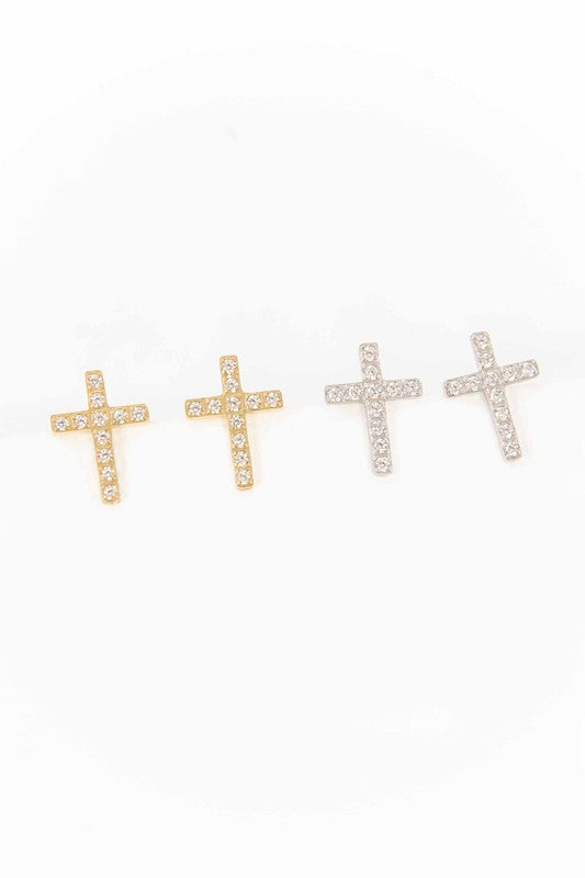 Cross Stud Earrings Earrings