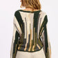 Color Mix Cardigan Top - DAVERRI FASHIONS
