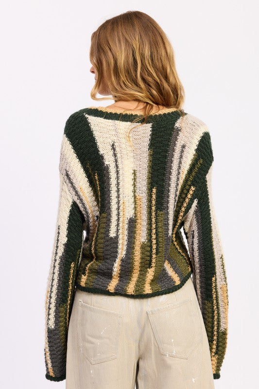Color Mix Cardigan Top | Cardigans Daverri Fashions