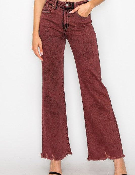 PLUS SIZE - HIGH RISE FLARED LEG JEANS