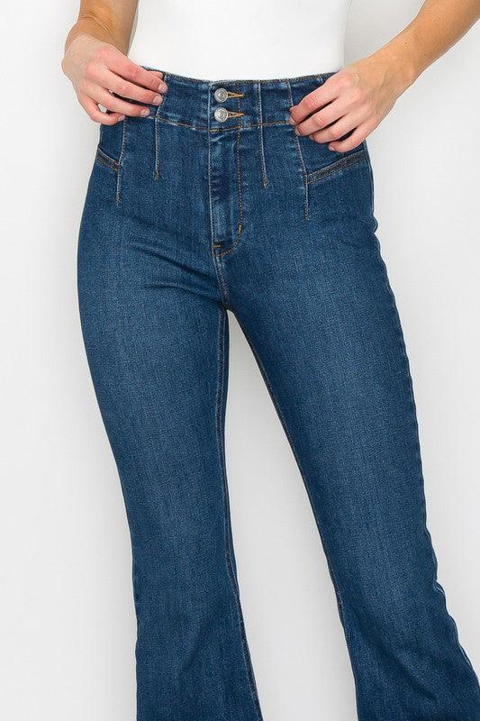 PLUS SIZE - HIGH RISE MODERN FLARE JEANS