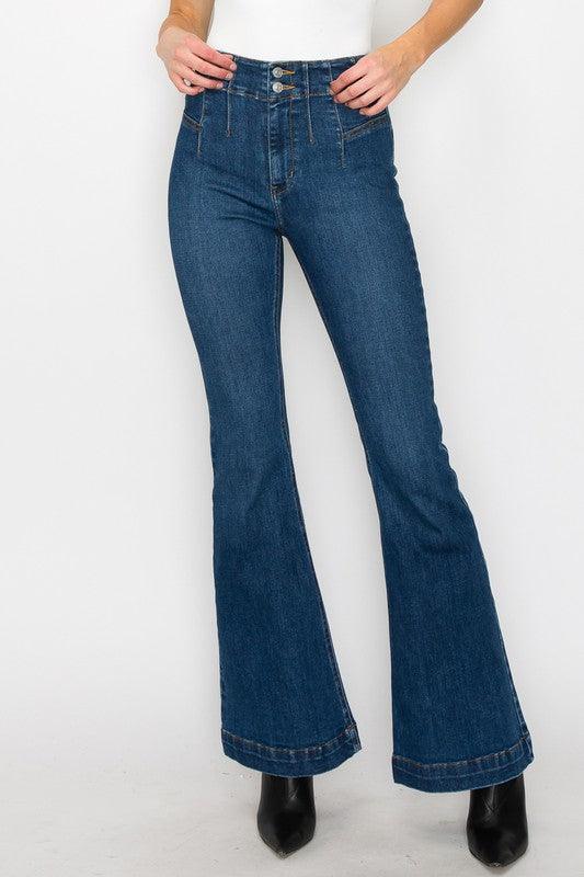 PLUS SIZE - HIGH RISE MODERN FLARE JEANS