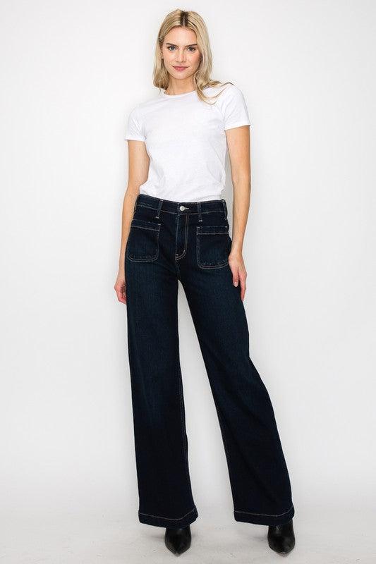 Plus Size High Rise Modern Wide Jeans Jeans