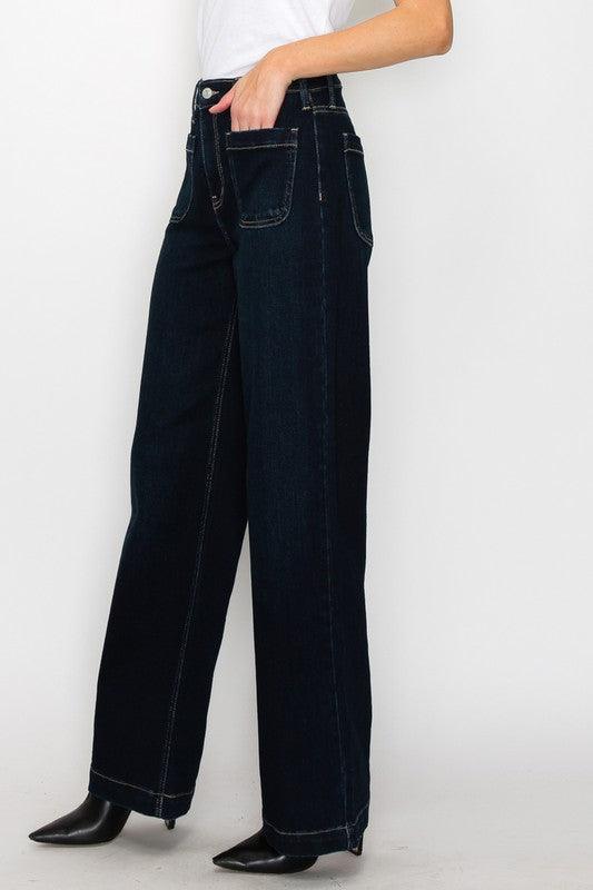 Plus Size High Rise Modern Wide Jeans Jeans