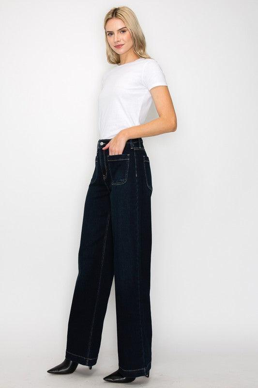 Plus Size High Rise Modern Wide Jeans Jeans