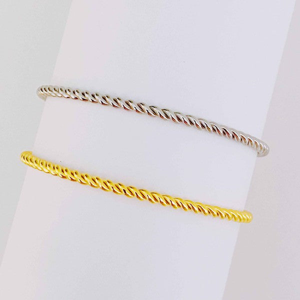 Minimalist Open Cable Stainless Steel Bangle Bracelet Bracelets