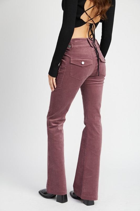 Low Rise Pants w/ Bell Bottoms